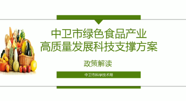 視頻解讀《中衛(wèi)市綠色食品產(chǎn)業(yè)高質(zhì)量發(fā)展科技支撐方案》